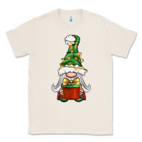 Natural Christmas Gnome With Gift Classic Tee - BundleAndBundleShop