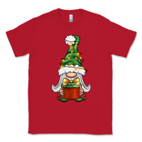 Red Christmas Gnome With Gift Classic Tee - BundleAndBundleShop