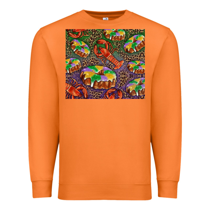 Mardi Gras King Cake And Crawfish Premium Sweatshirt by RanaPortraitStore | Teevron