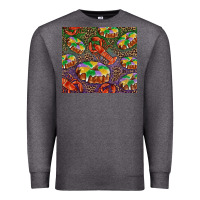 Charcoal Heather Mardi gras king cake and crawfish Premium Sweatshirt - RanaPortraitStore