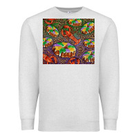 Oatmeal Heather Mardi gras king cake and crawfish Premium Sweatshirt - RanaPortraitStore