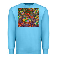 Ocean Blue Mardi gras king cake and crawfish Premium Sweatshirt - RanaPortraitStore