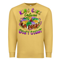 Antique Gold mardi gras king cake calories don't count Premium Sweatshirt - RanaPortraitStore