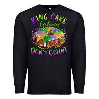 Black mardi gras king cake calories don't count Premium Sweatshirt - RanaPortraitStore