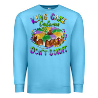 Ocean Blue mardi gras king cake calories don't count Premium Sweatshirt - RanaPortraitStore