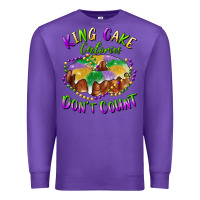 Purple mardi gras king cake calories don't count Premium Sweatshirt - RanaPortraitStore