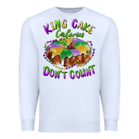White mardi gras king cake calories don't count Premium Sweatshirt - RanaPortraitStore