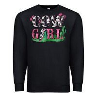 Black cowgirl lightning bolt Premium Sweatshirt - Zillion Design Studio