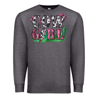 Charcoal Heather cowgirl lightning bolt Premium Sweatshirt - Zillion Design Studio