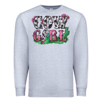 Heather Grey cowgirl lightning bolt Premium Sweatshirt - Zillion Design Studio