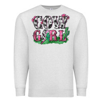 Oatmeal Heather cowgirl lightning bolt Premium Sweatshirt - Zillion Design Studio