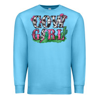 Ocean Blue cowgirl lightning bolt Premium Sweatshirt - Zillion Design Studio