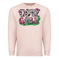 Pale Pink cowgirl lightning bolt Premium Sweatshirt - Zillion Design Studio