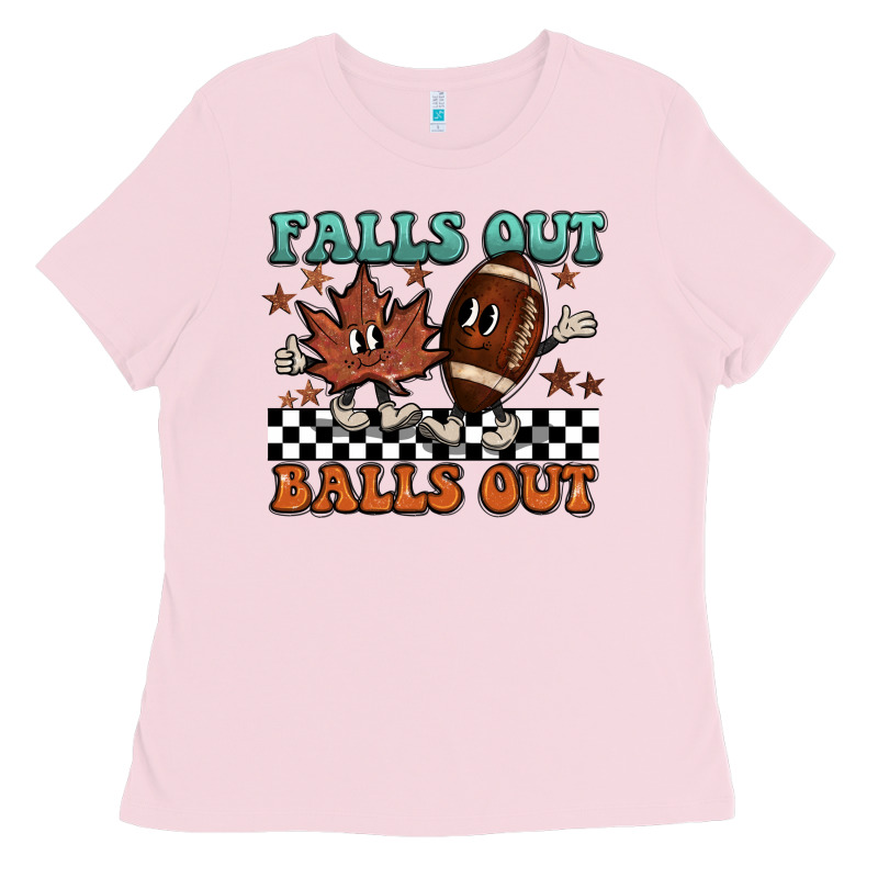 Falls Out Balls Out Ladies Tee by BarkalooDesign | Teevron