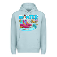 Blue Mist winter vibes Premium Hoodie - BundleAndBundleShop