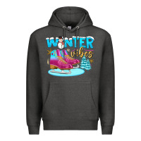 Charcoal Heather winter vibes Premium Hoodie - BundleAndBundleShop