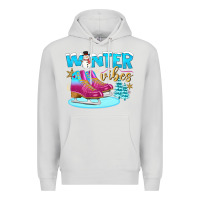 Dove Grey winter vibes Premium Hoodie - BundleAndBundleShop
