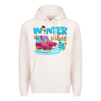 Pale Pink winter vibes Premium Hoodie - BundleAndBundleShop