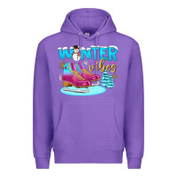 Purple winter vibes Premium Hoodie - BundleAndBundleShop