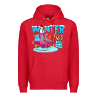 Red winter vibes Premium Hoodie - BundleAndBundleShop