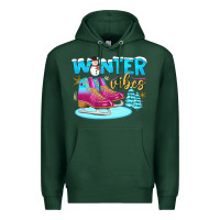 Sports Green winter vibes Premium Hoodie - BundleAndBundleShop