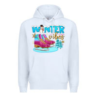 White winter vibes Premium Hoodie - BundleAndBundleShop