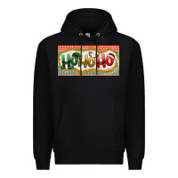 Black ho ho ho Premium Hoodie - BundleAndBundleShop