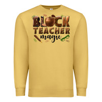 Antique Gold black teacher magic melanin male teacher Premium Sweatshirt - texasbilliewilder