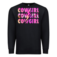 Black cowgirl cowgirl lightning bolt Premium Sweatshirt - Zillion Design Studio