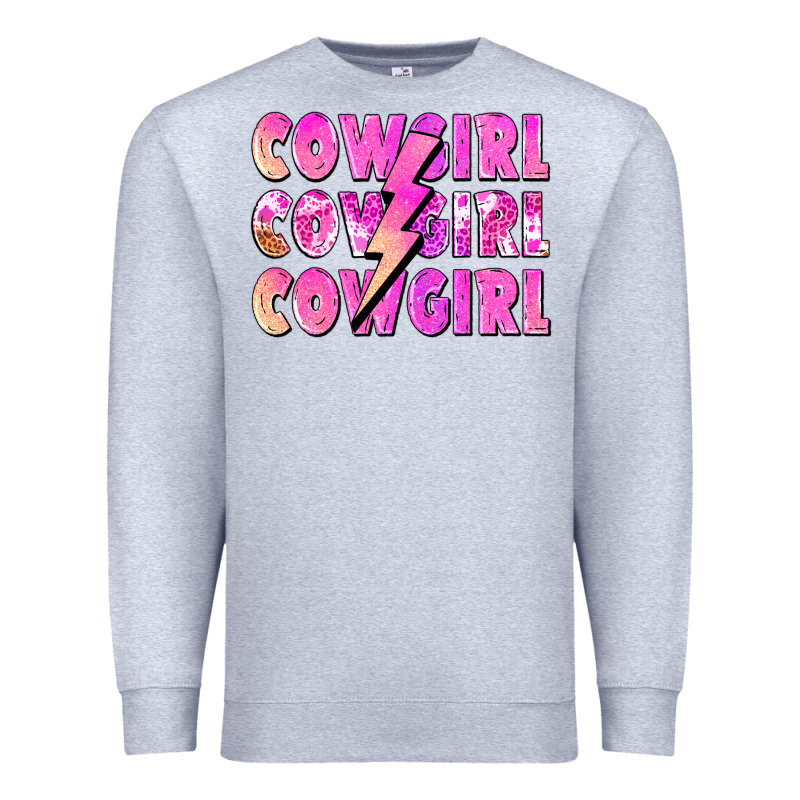 Cowgirl Cowgirl Lightning Bolt Premium Sweatshirt by Zillion Design Studio | Teevron
