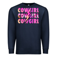 Navy cowgirl cowgirl lightning bolt Premium Sweatshirt - Zillion Design Studio
