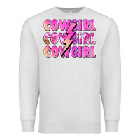 Oatmeal Heather cowgirl cowgirl lightning bolt Premium Sweatshirt - Zillion Design Studio