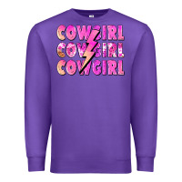 Purple cowgirl cowgirl lightning bolt Premium Sweatshirt - Zillion Design Studio