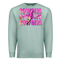 Seafoam cowgirl cowgirl lightning bolt Premium Sweatshirt - Zillion Design Studio