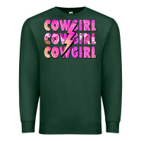 Sports Green cowgirl cowgirl lightning bolt Premium Sweatshirt - Zillion Design Studio