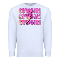 White cowgirl cowgirl lightning bolt Premium Sweatshirt - Zillion Design Studio