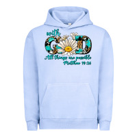 Pigment Grape Ice with god all things are possible daisy Urban Hoodie - AdoDesignShop