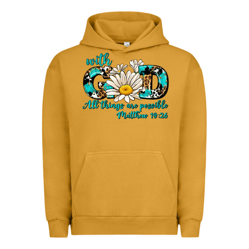 With God All Things Are Possible Daisy Urban Hoodie by AdoDesignShop | Teevron