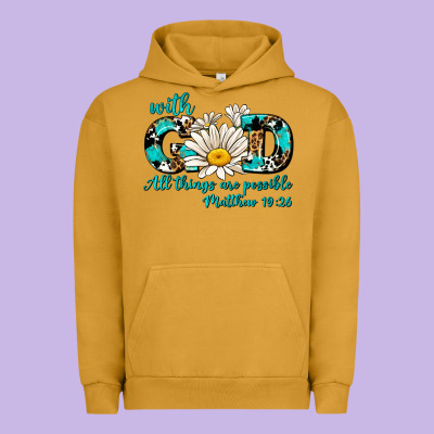 With God All Things Are Possible Daisy Urban Hoodie Designed By Adodesignshop