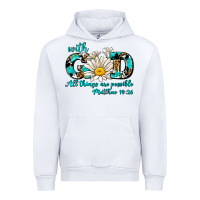 White with god all things are possible daisy Urban Hoodie - AdoDesignShop