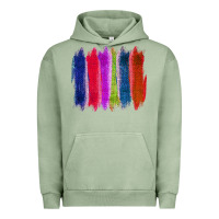 Pigment Oil Green Colored Jute Brush Strokes Urban Hoodie - Bettercallsaul