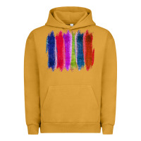 Pigment Peanut Butter Colored Jute Brush Strokes Urban Hoodie - Bettercallsaul