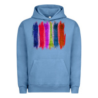 Pigment Pebble Blue Colored Jute Brush Strokes Urban Hoodie - Bettercallsaul