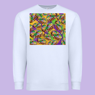 Premium Sweatshirt Mardi gras king cake