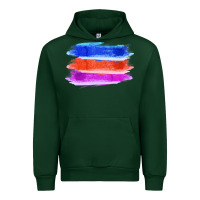 Forest Green Blue Orange Purple Colored Triple Brush Strokes Urban Hoodie - Bettercallsaul
