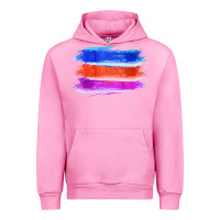 Fuchsia Pink Blue Orange Purple Colored Triple Brush Strokes Urban Hoodie - Bettercallsaul