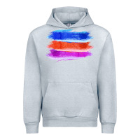 Heather Grey Blue Orange Purple Colored Triple Brush Strokes Urban Hoodie - Bettercallsaul