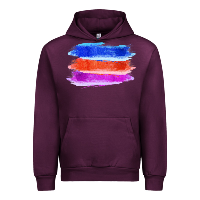 Blue Orange Purple Colored Triple Brush Strokes Urban Hoodie by Bettercallsaul | Teevron