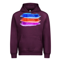 Mauve Wine Blue Orange Purple Colored Triple Brush Strokes Urban Hoodie - Bettercallsaul