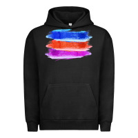 Pigment Black Blue Orange Purple Colored Triple Brush Strokes Urban Hoodie - Bettercallsaul